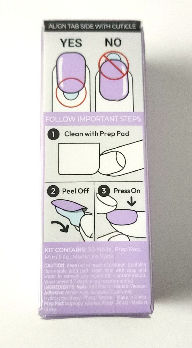 imPRESS Press-On Nails Purple Ombre Squoval Medium Length No Glue 30ct KISS