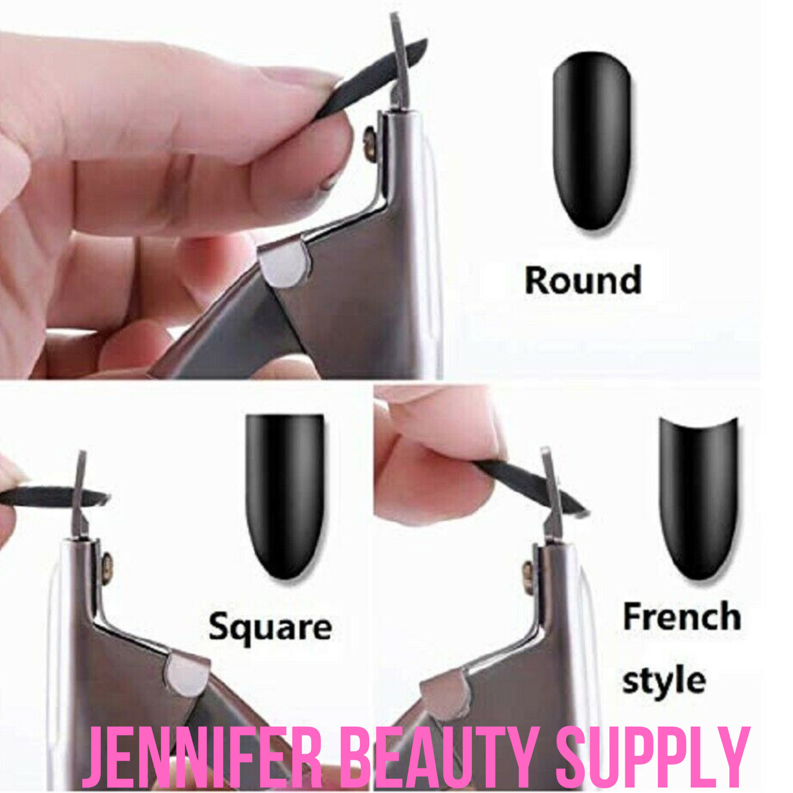 MANICURE TIPS CUTTER ACRYLIC NAIL SCISSORS FALSE NAIL CLIPPER U EDGE USA SELLER