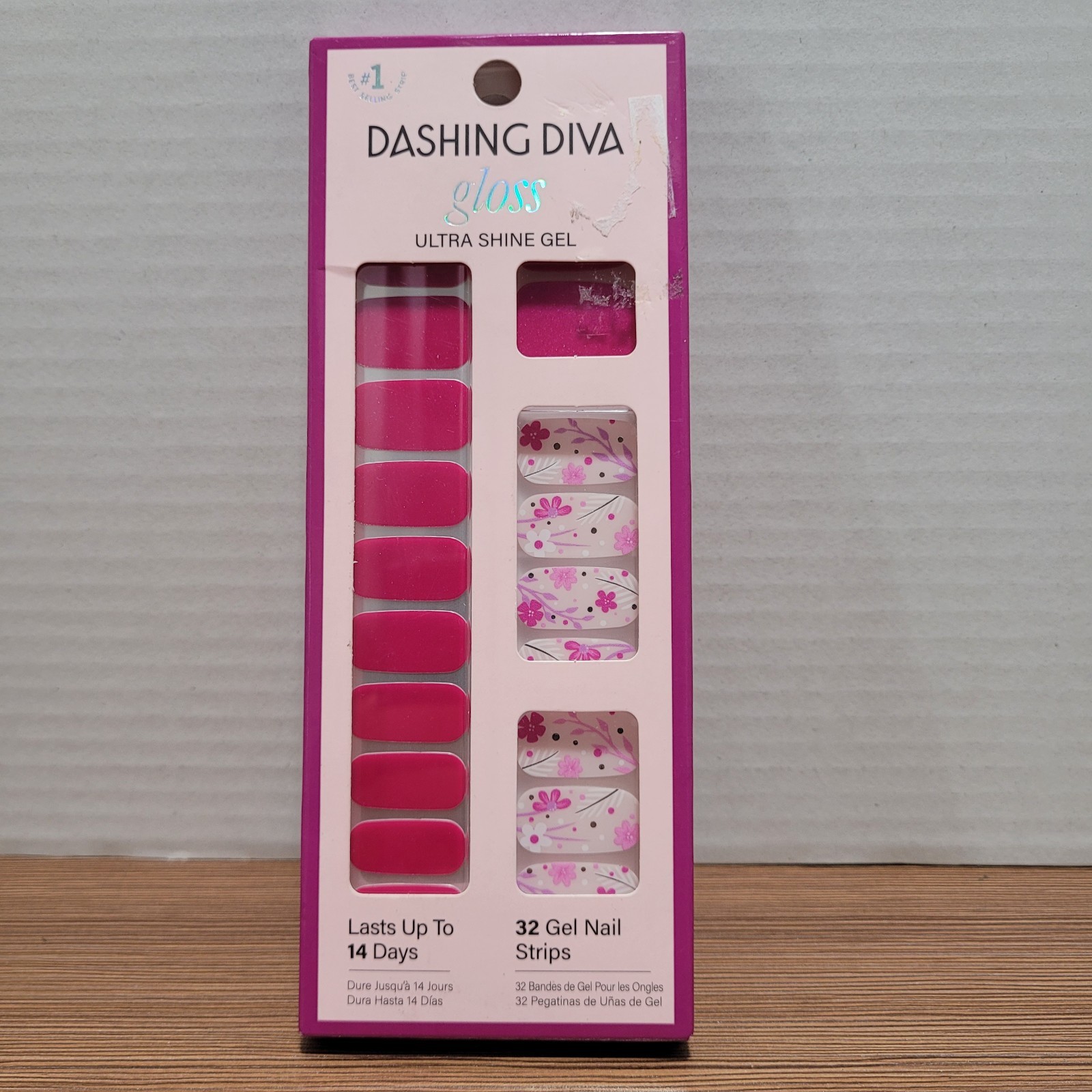 2pk Dashing Diva Gloss Ultra Shine Gel Nail Strips 64 Strips Taupe Hat & Fleur
