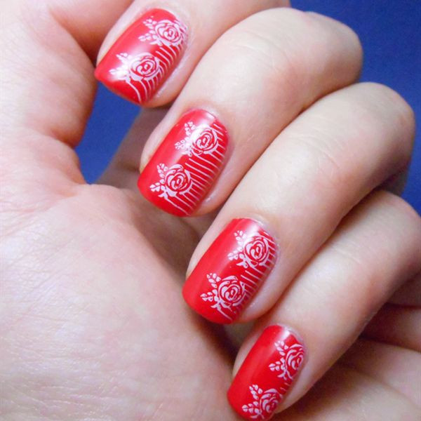 Nail Art Stamping Elegant Lace Template Image Plate BP44