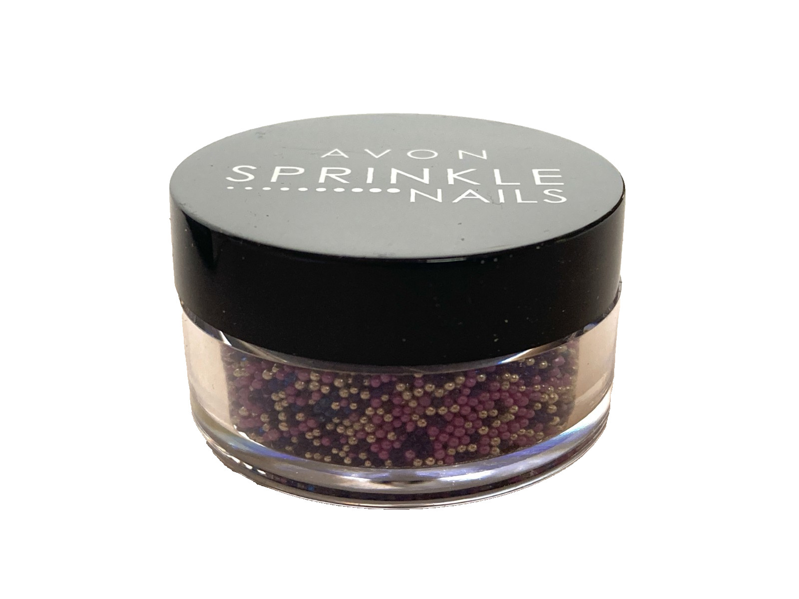 NEW WITH BOX Avon Sprinkle Nails Decorations PURPLE CONFETTI .28 Oz 8 g