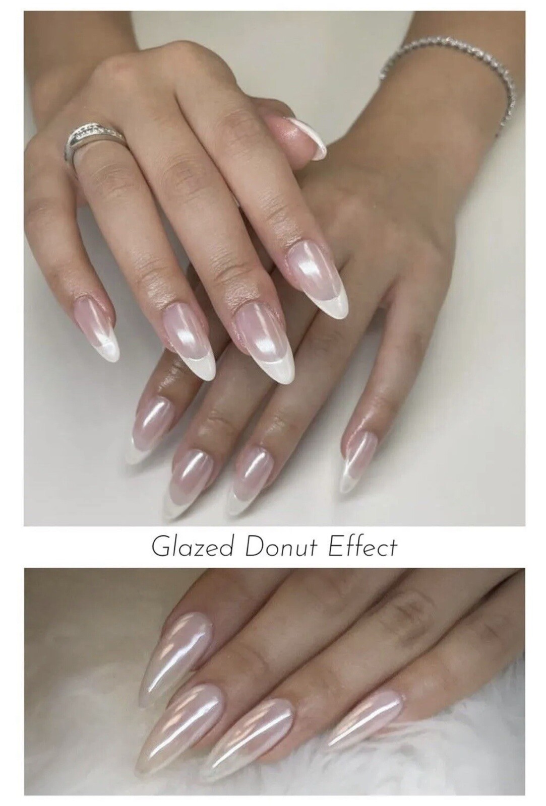 WHITE CHROME POWDER Matte Pigment Pearl Nails Glazed Donut Crystal Shiny Dust
