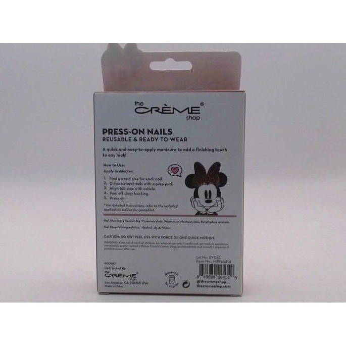 The Crème Shop x Minnie Mouse PINK Press-On Nails, BRAND NEW IN BOX