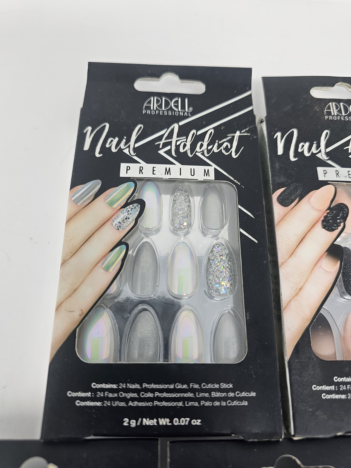 Lot of 5 Ardell Nail Addict Premium Press On Nails Glitter Ombre French New