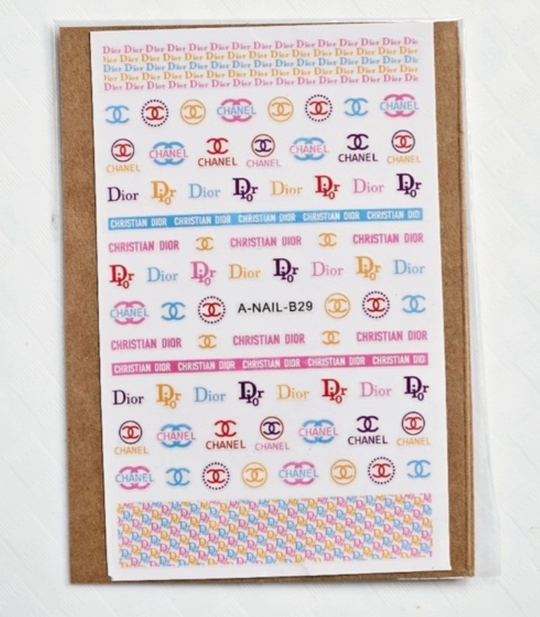 NWT NAIL ART DESIGN SELF-SEAL STICKERS: PASTELS N°105!