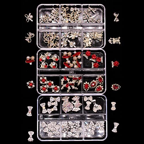 30 Pieces 3D Luxury Alloy Gold Nail Charms Flat Back Red Alloy Nail Charms-02