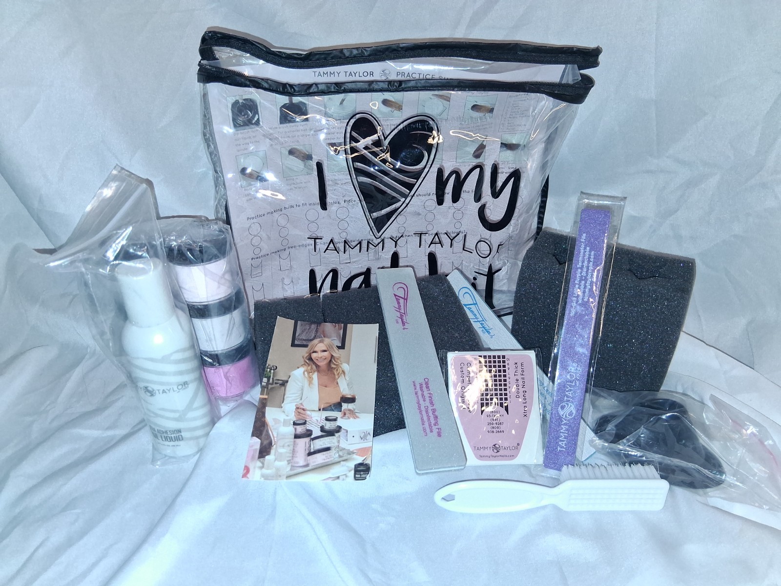 Tammy Taylor I Love My Nail Kit Acrylics/Nail Art Set w/ Practice Sheet, Case