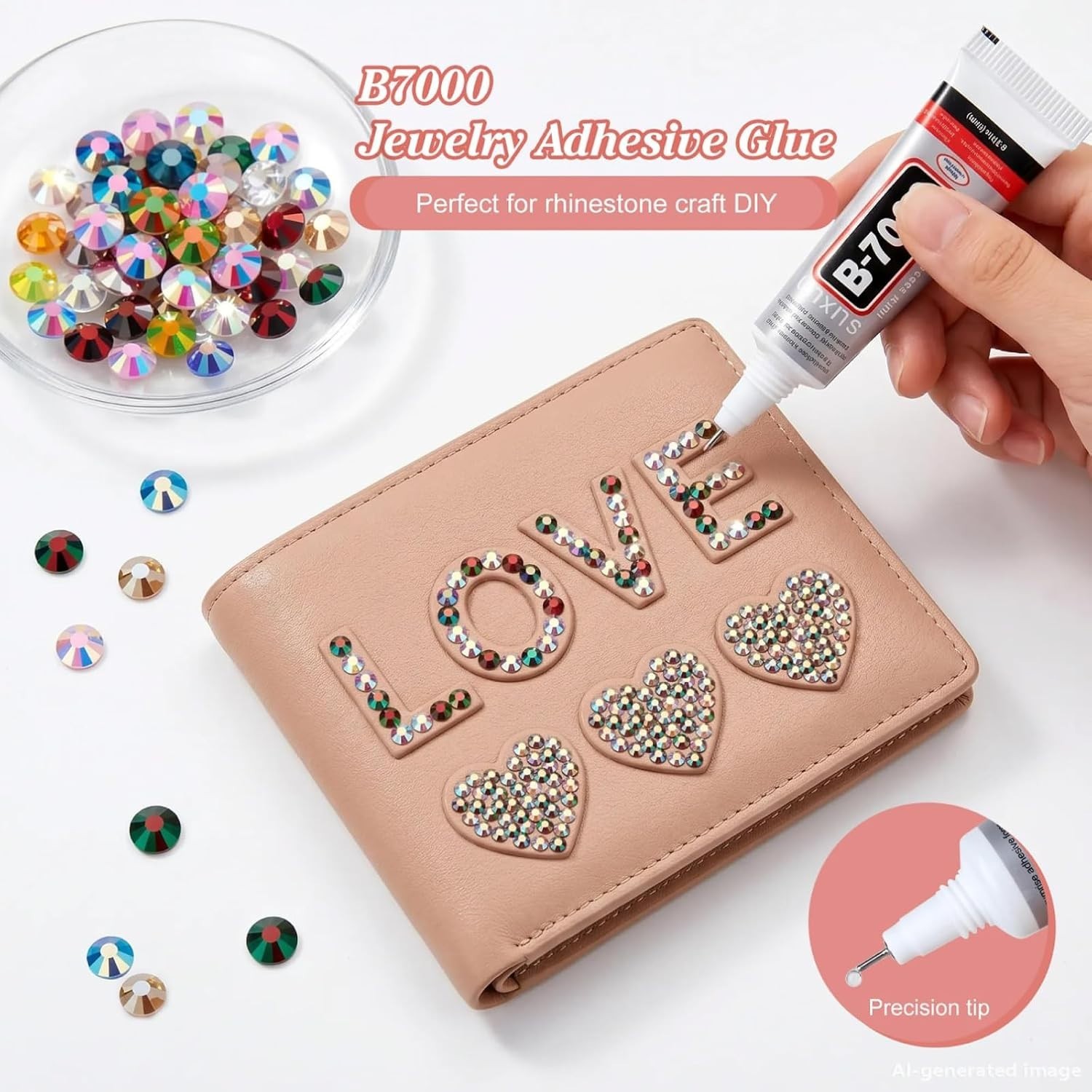 Deluxe 36000Pcs Jewel Rhinestone Kit – 3mm Flatbacks & B7000 Glue for Crafting