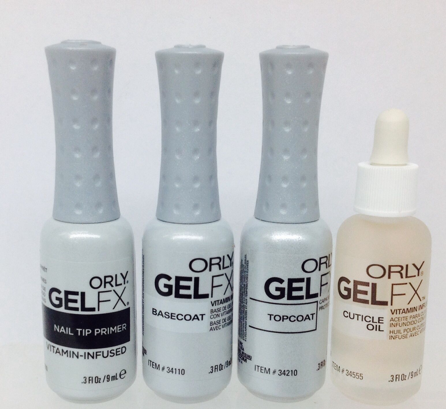 ORLY GELFX 6pc Kit – Base+ Top+ Primer +Oil .3oz & CLEANSER + Gel REMOVER 4oz
