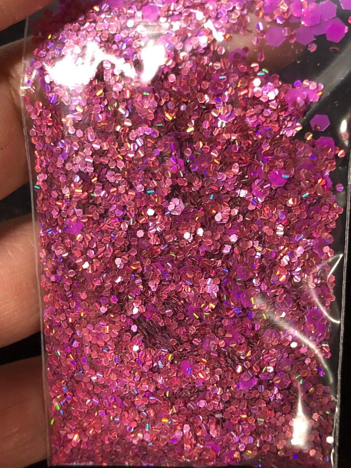 Colorful Raw limited different size glitter mix nail art Acrylic Nail US seller