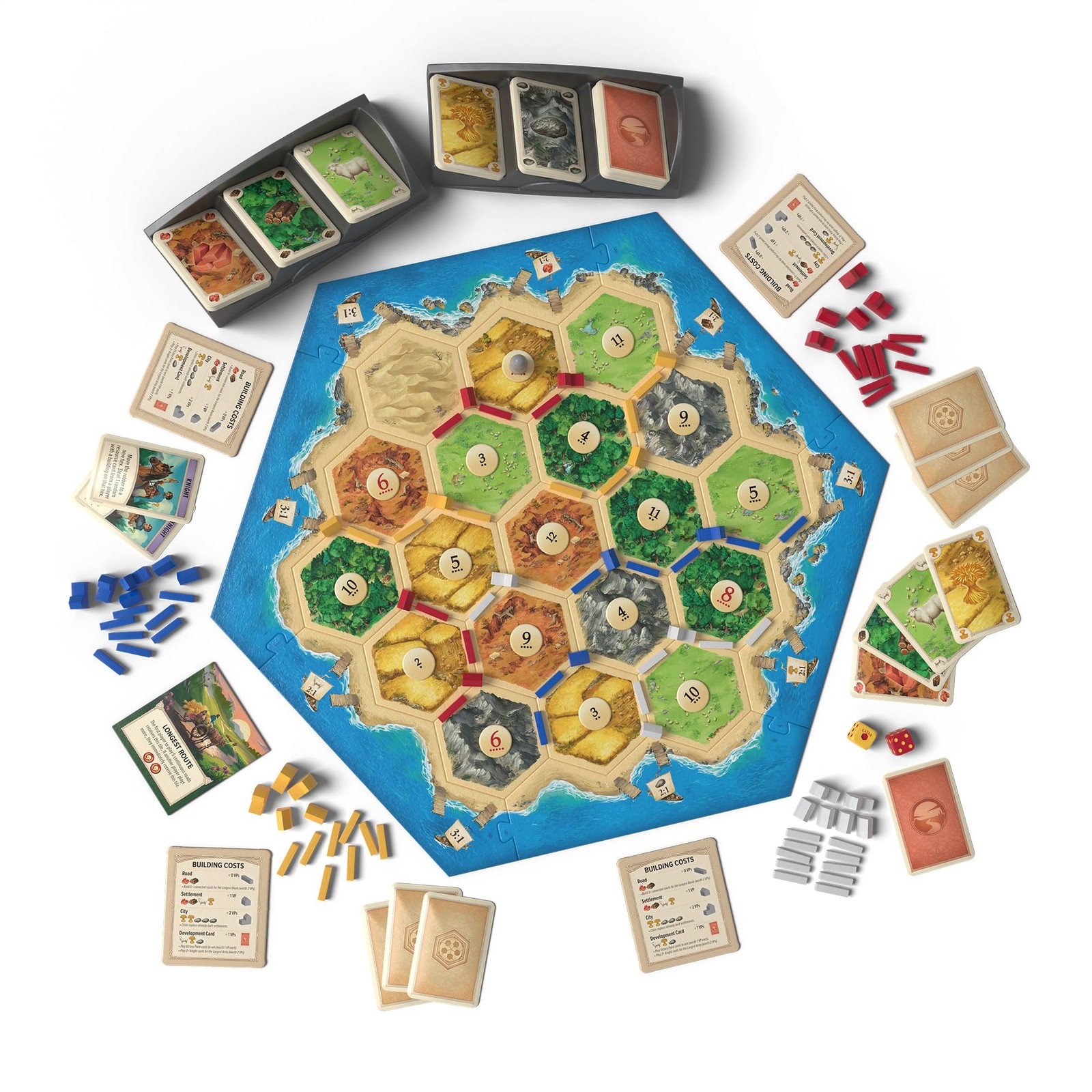 CATAN Board Game (6th Edition) Trade, 11.7 x 3.7 x 0.1 inches, Multicolor