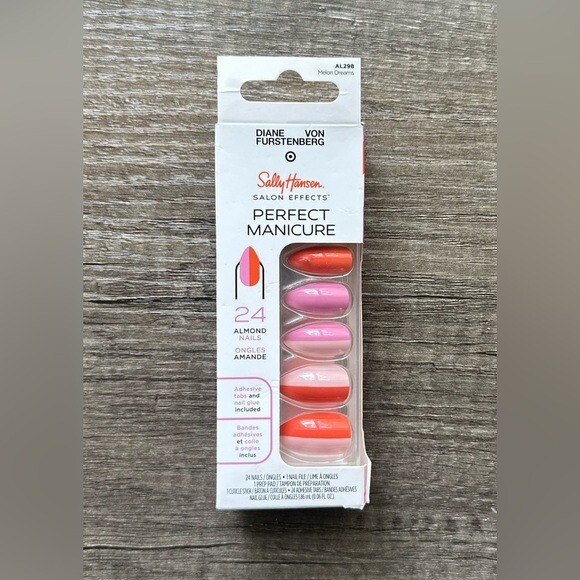 DVF x Target Sally Hansen Perfect Manicure Almond Shape Melon Dreams Press Ons