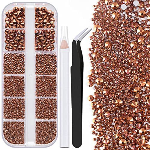 One Pack 2000 Pcs of Flatback Round Rose Gold 27-One Pack of Rose Gold