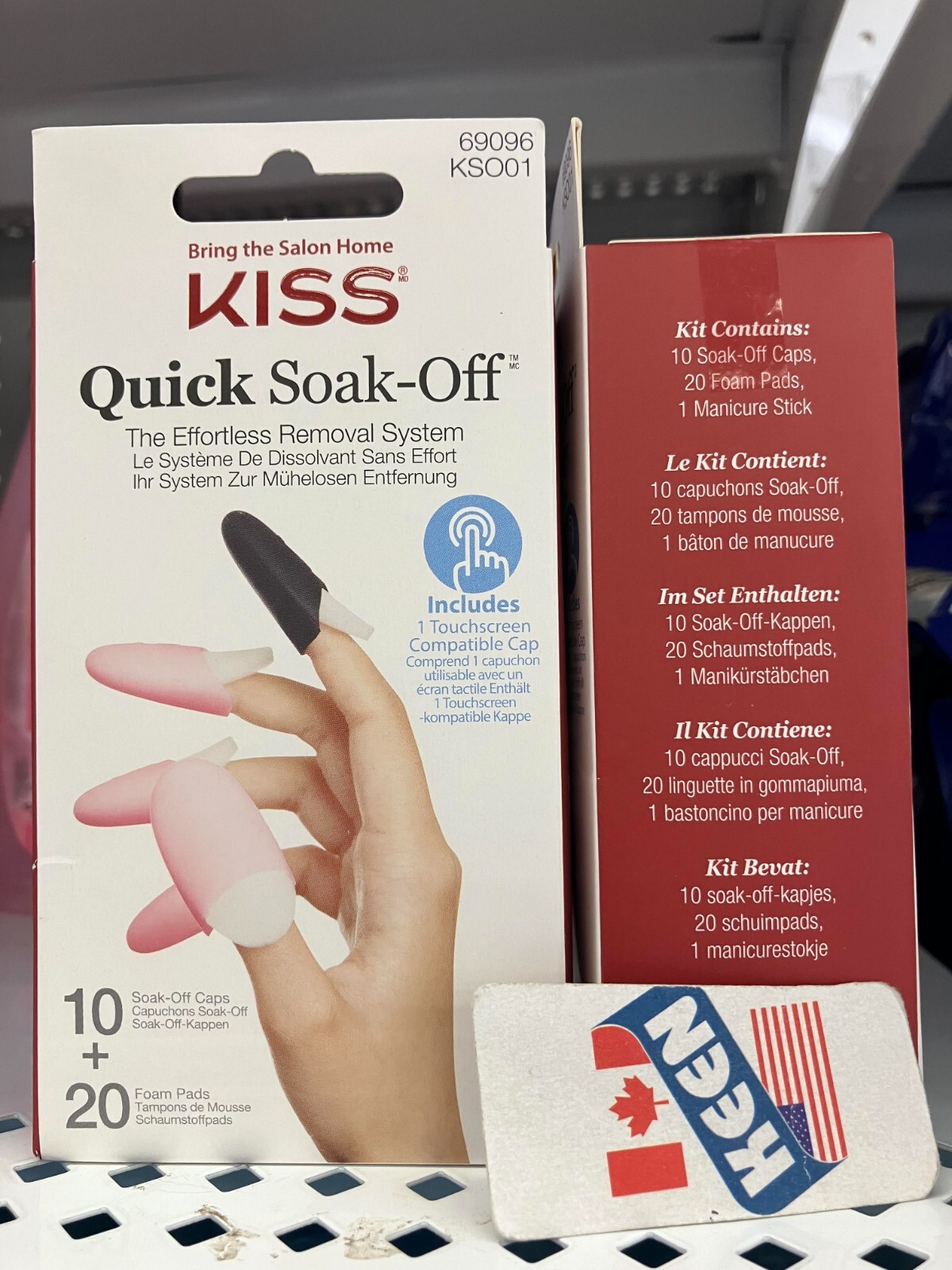 Kiss Nails Quick Soak Off Kit, 30 pieces