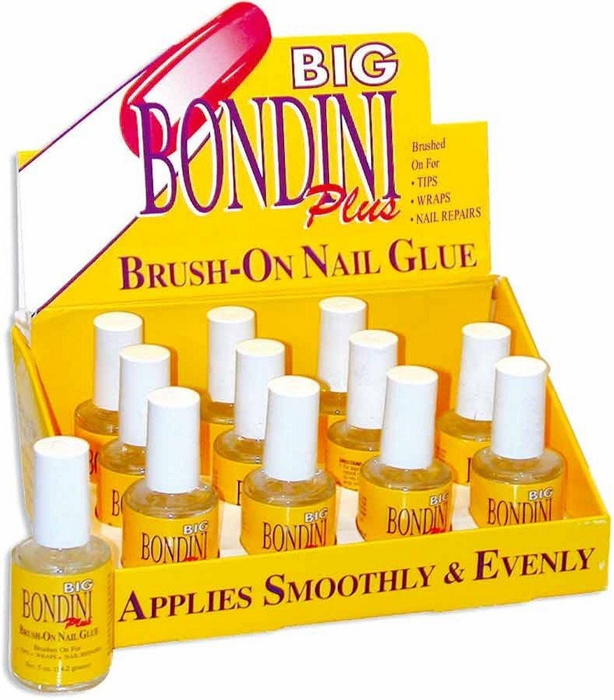 12 Bottle Nail Glue Adhesive – Brush-On, All Purpose, 0.5oz for Strong Bonding
