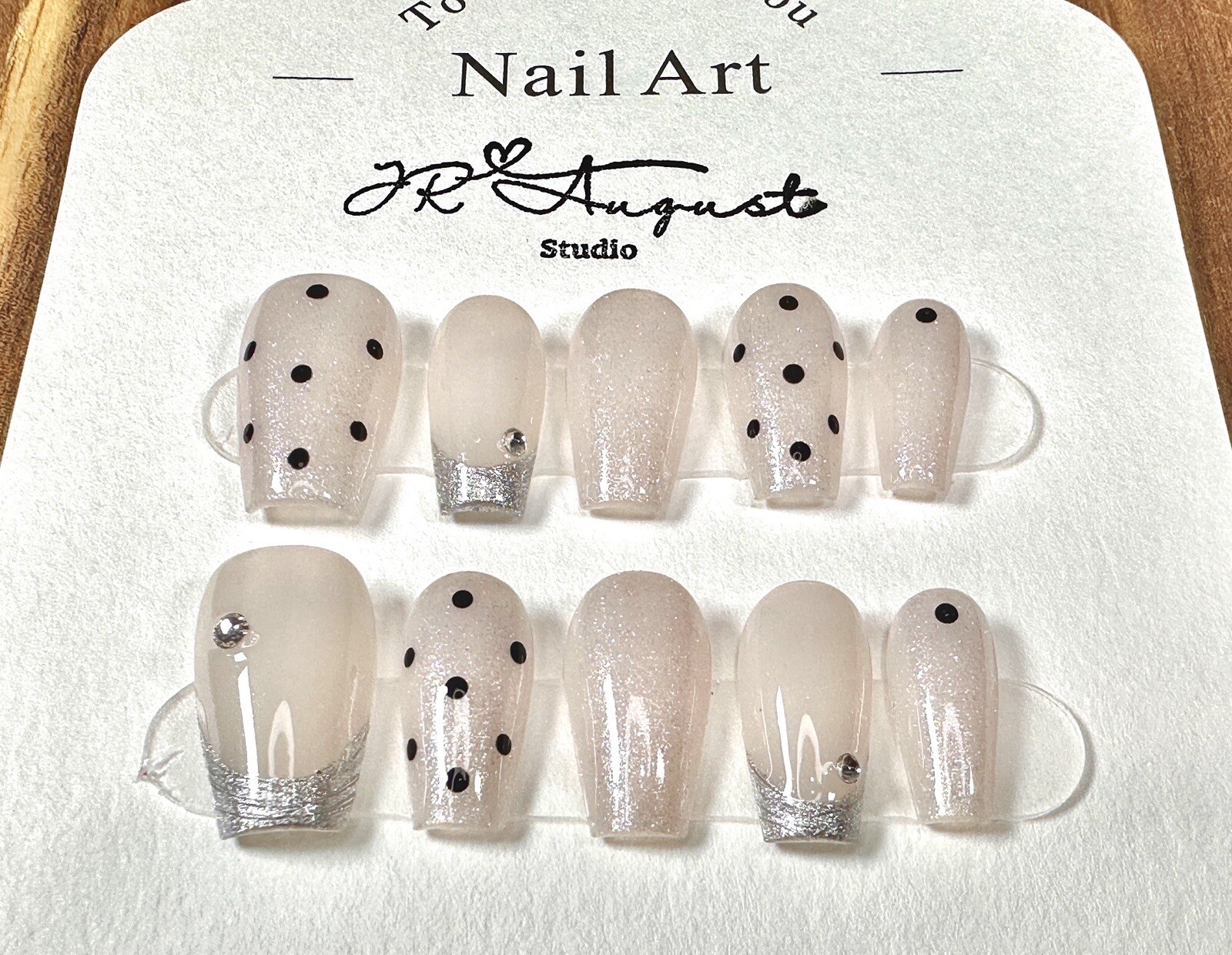 press on nails handmade Sweetie Girl Medium Coffin XS S M L