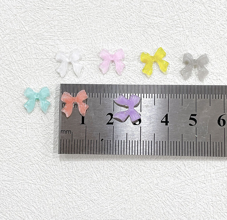 20pcs Colorful Bow Star Butterfly Knot Resin Design Nail Art Decor NS54