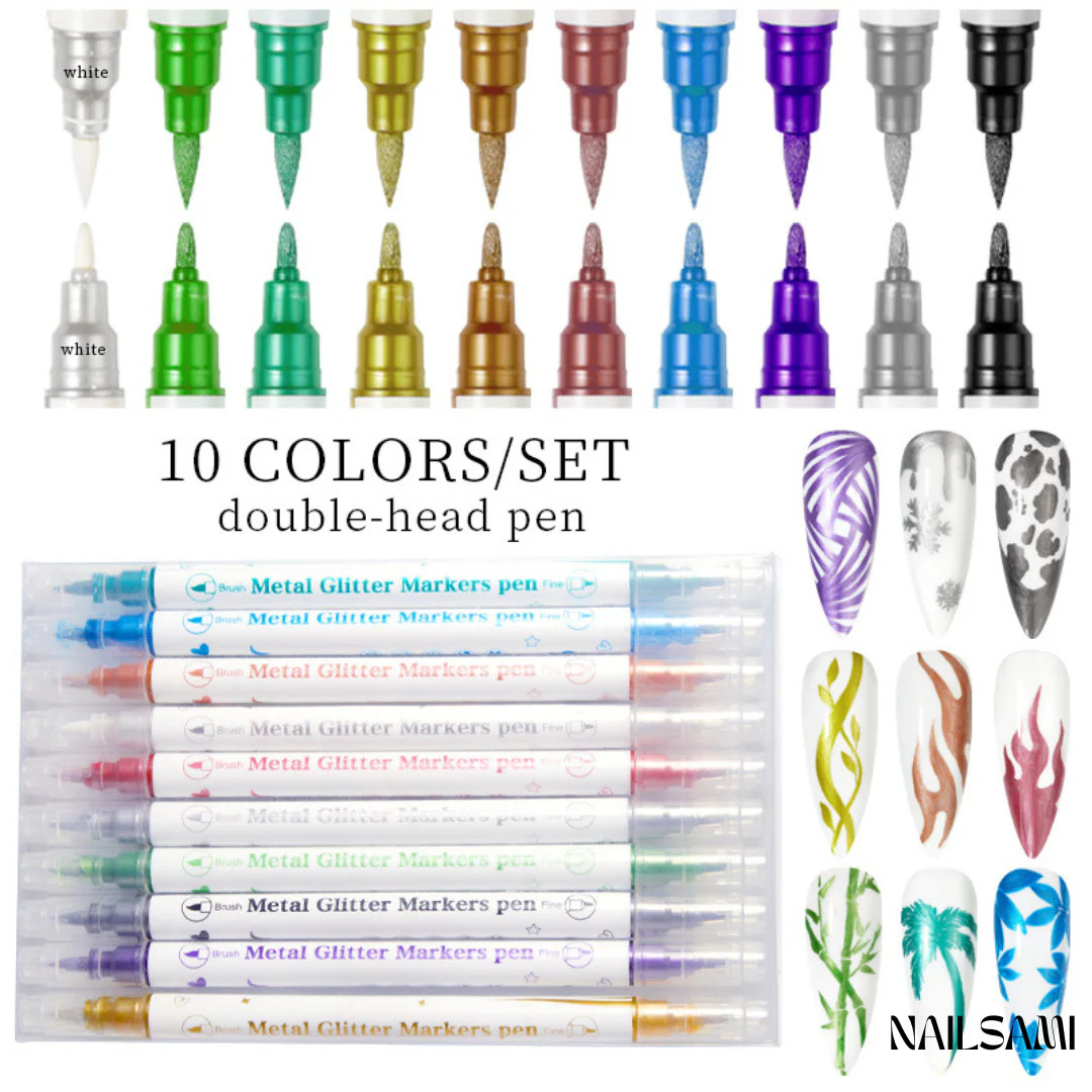 NAILSAMI Nail Art Pen Set Fine Line Detailing & DIY Manicure Design