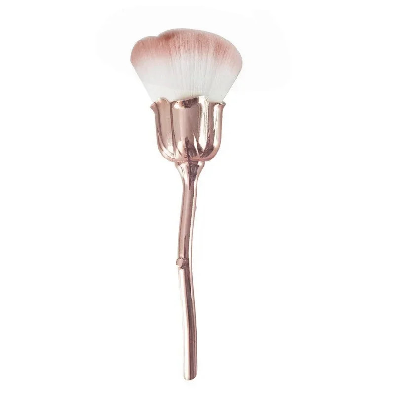 Flower Rose Nail Art Brush Remove Nail Dust Brushes Acrylic UV Gel Polish Powder