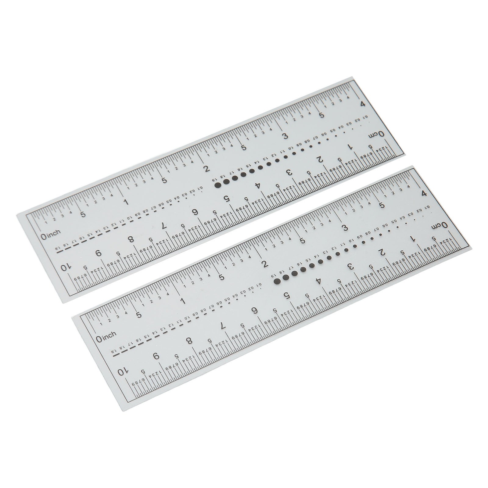 PVC 10PCS Fake Nails Measuring Ruler Transparent Art