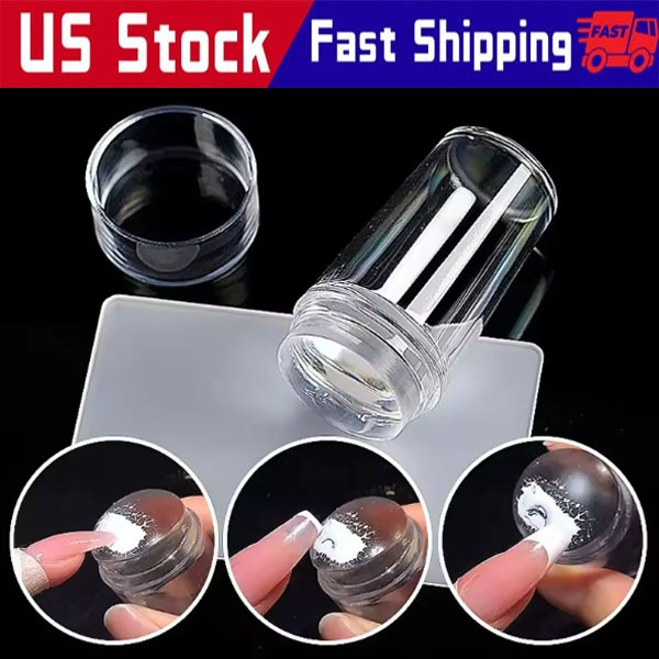 Easy to Clean Silicone Stamps with Scraper for French Nail Fashion Nail Designs