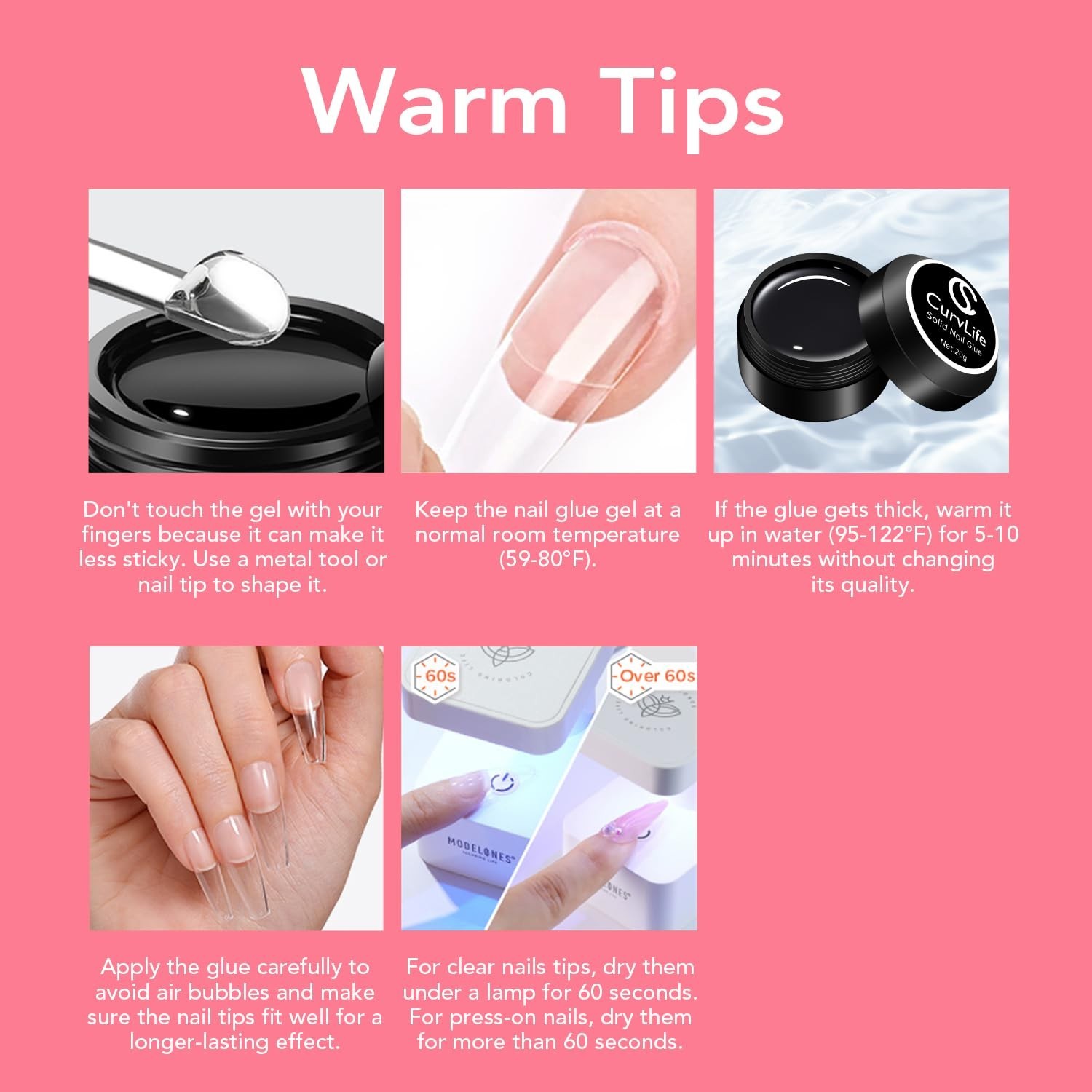 Soft Gel Solid Nail Glue-15g for Press On Nails, Upgrade 3 in 1 Soft Gel Full…