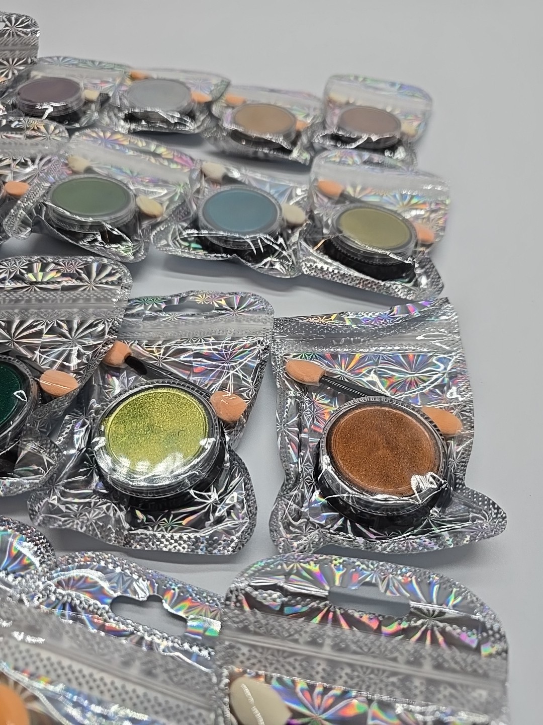 20 pcs Chrome Nail Powder Set Mirror Rubbing Pigment Gold Metallic Powder Summer