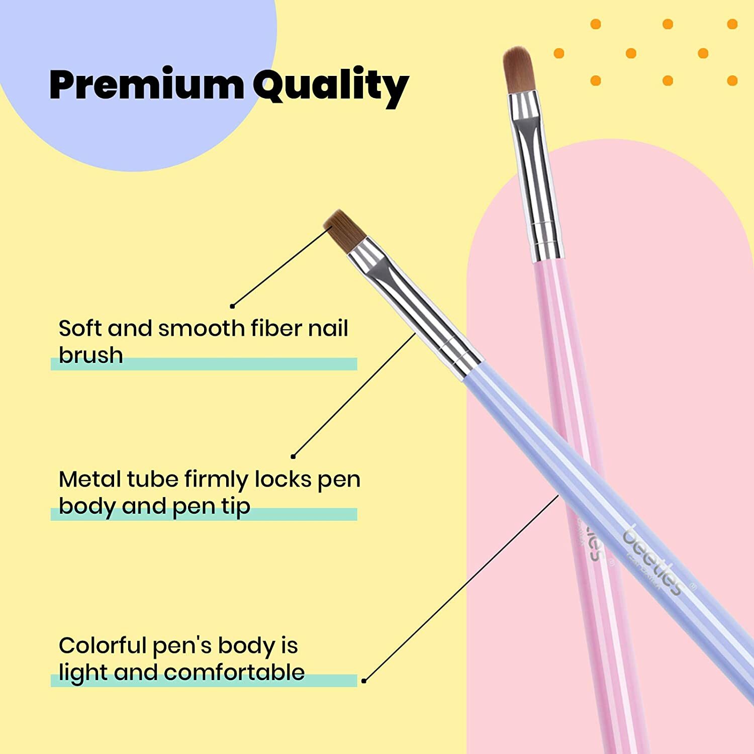 Nail Art Brushes Set Gel Polish Nail Art Design Pen Painting Tools (6 in pack)
