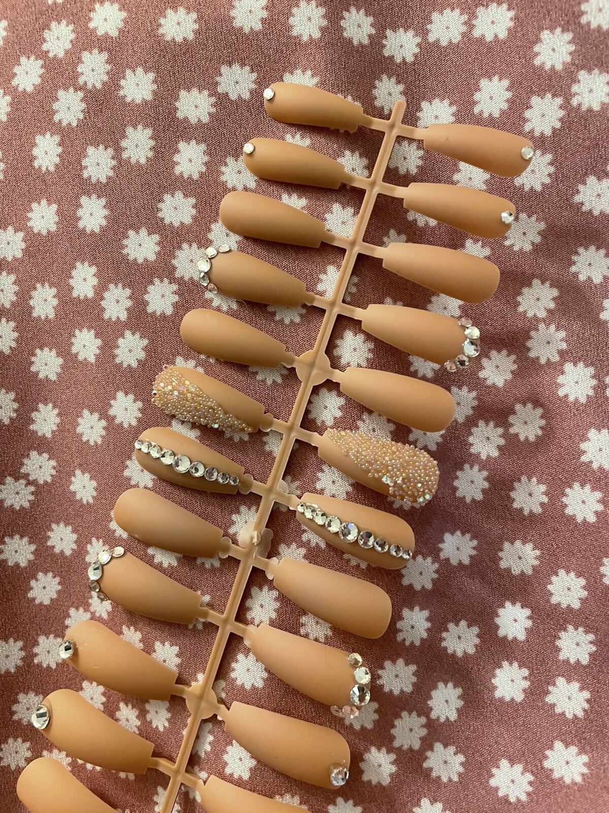 Nude Matte Ballerina Med Press-Ons