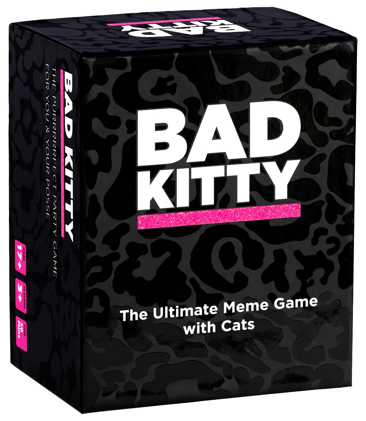 Bad Kitty 5.5 inches x 4.5 inches, Black and White With Colorful Accents