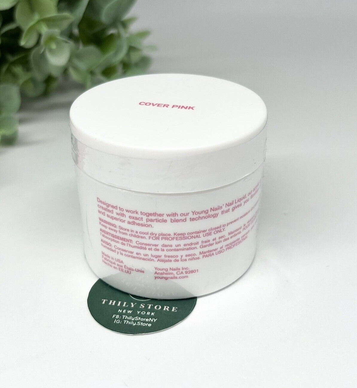 Young Nails Acrylic Cover Powder – Cover Pink -45 Gram/1.57oz -Free US Shipping