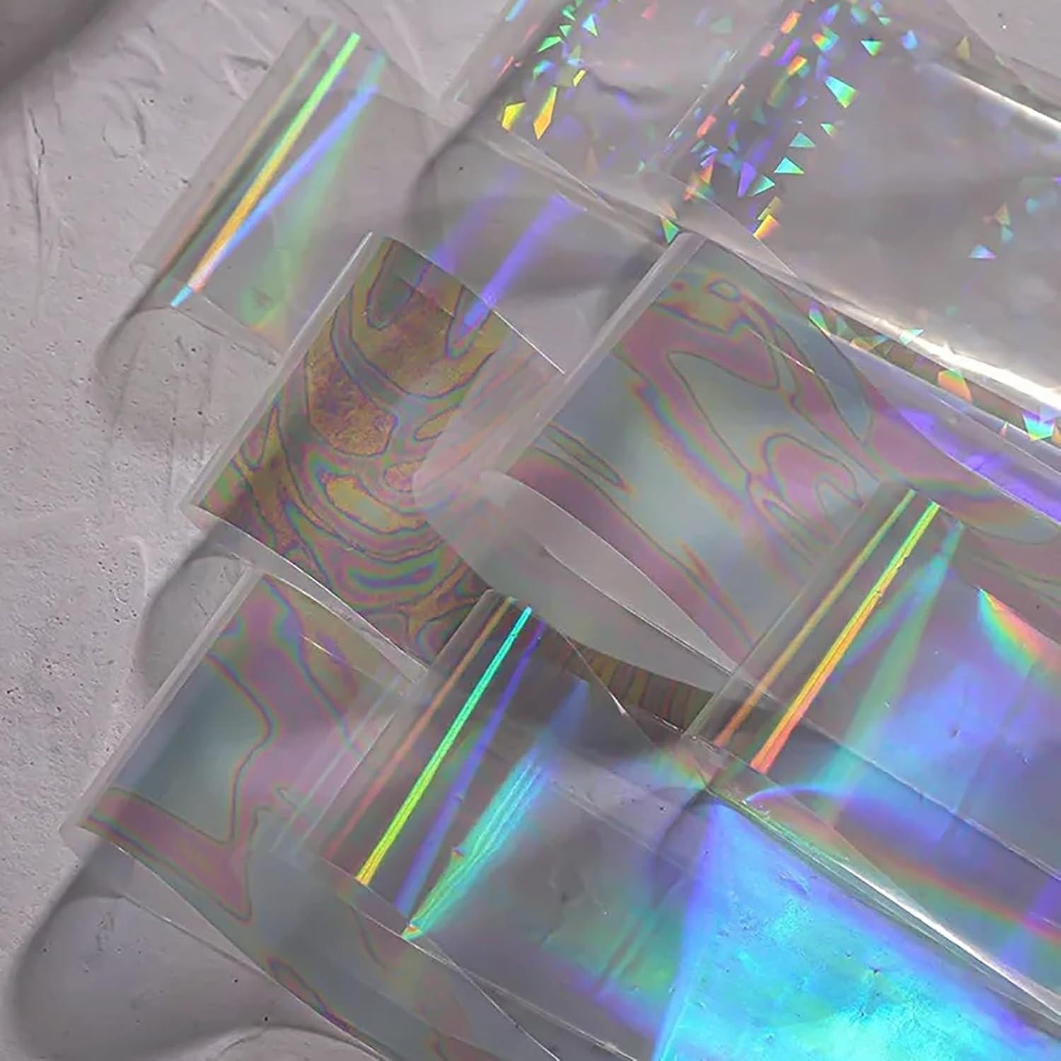 Aurora Nail Art Foil 20 Rolls Holographic Transfer Foil for Laser Designs