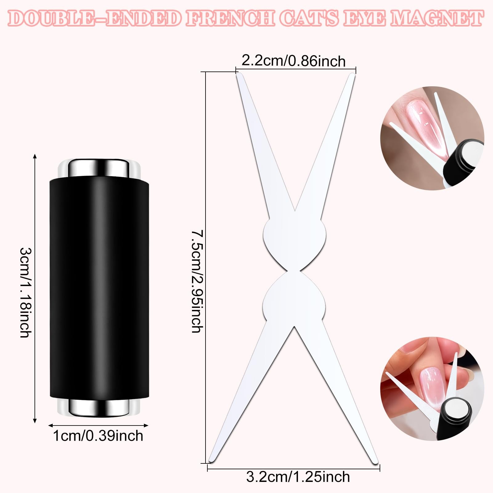 Double-head French Nail Magnet Tool for Home DIY, Salon, Studio, Nail Art Tools