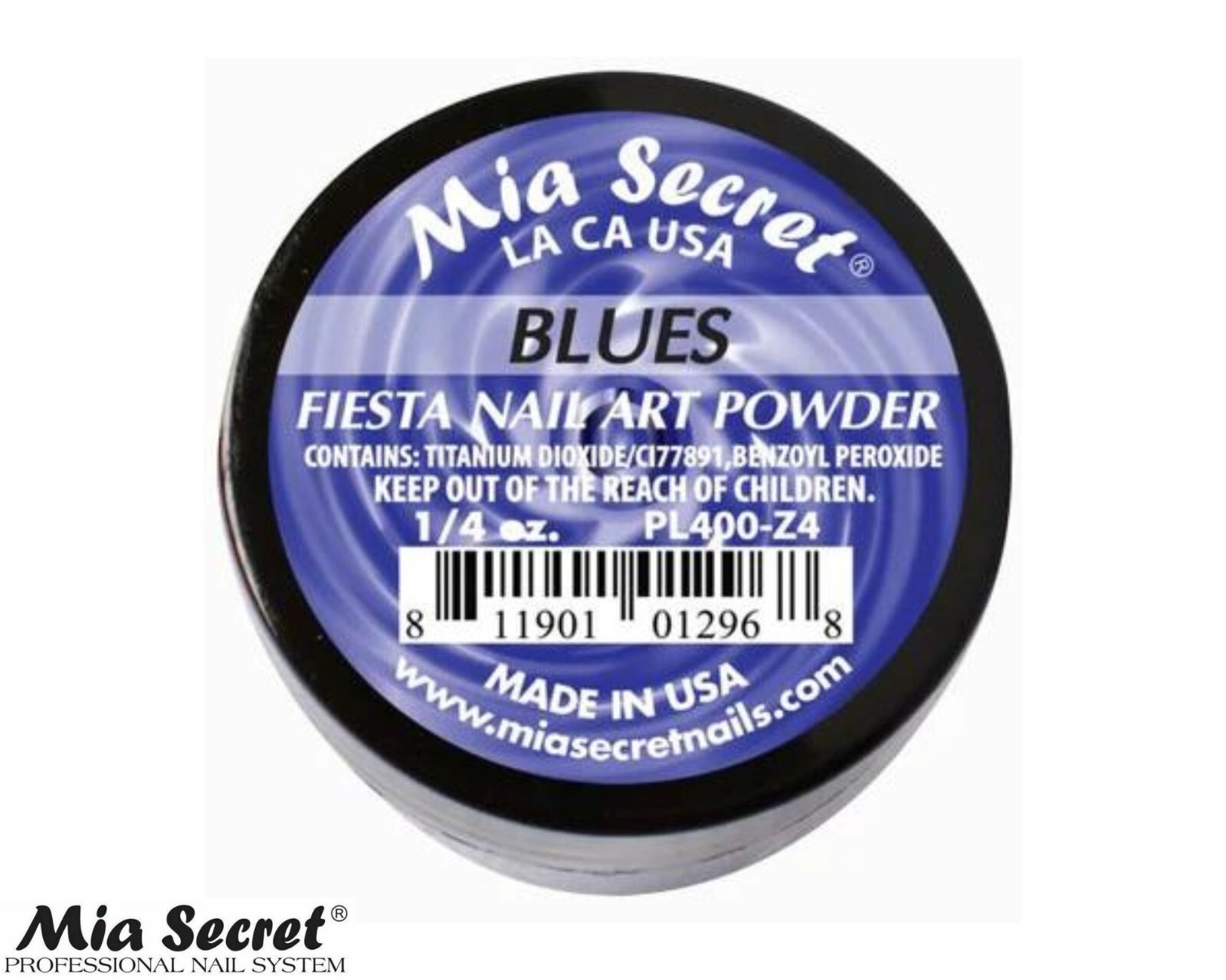 Mia Secret Nail Art Powder Fiesta Collection (BLUES) 1/4oz