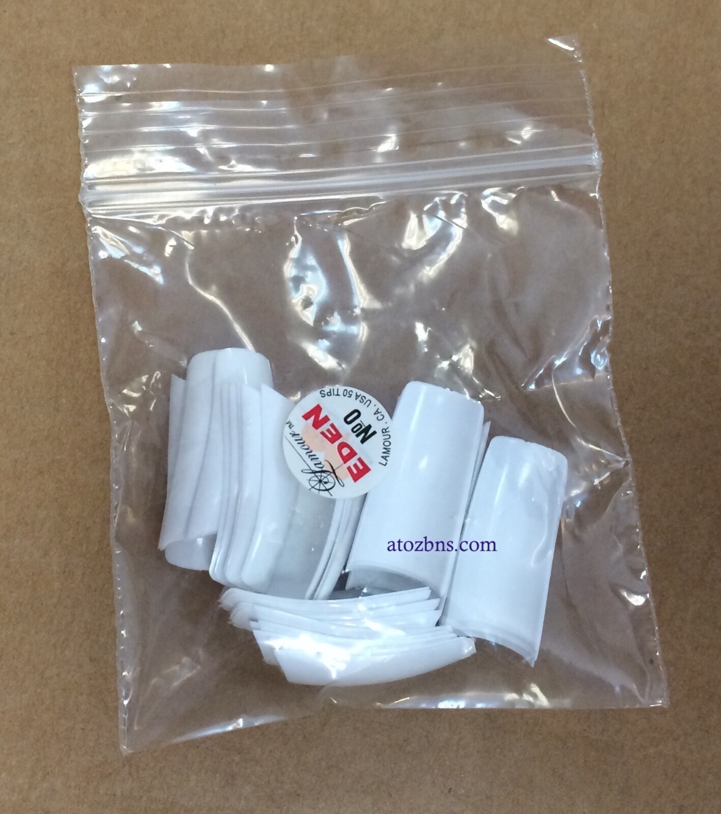 * Lamour Professional Nail Tips EDEN WHITE FRENCH 0-10 Made in USA 550ct