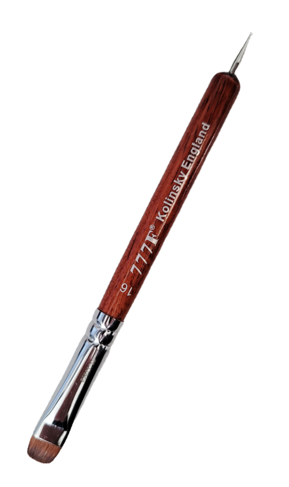 Manicure & Pedicure French Brush 777F Red Wood Handle With Dotting Size #16