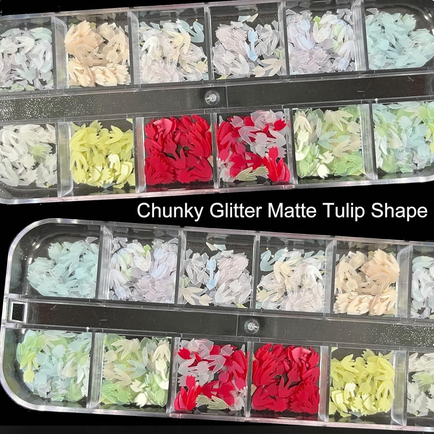 Gorgeous Luminous Nail Glitter Set in 4 Vibrant Boxes for Artistic Designs
