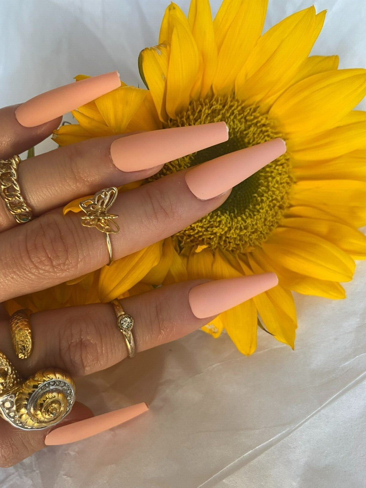 press on nails medium various colors: white, black, lavender, and peach BULK 