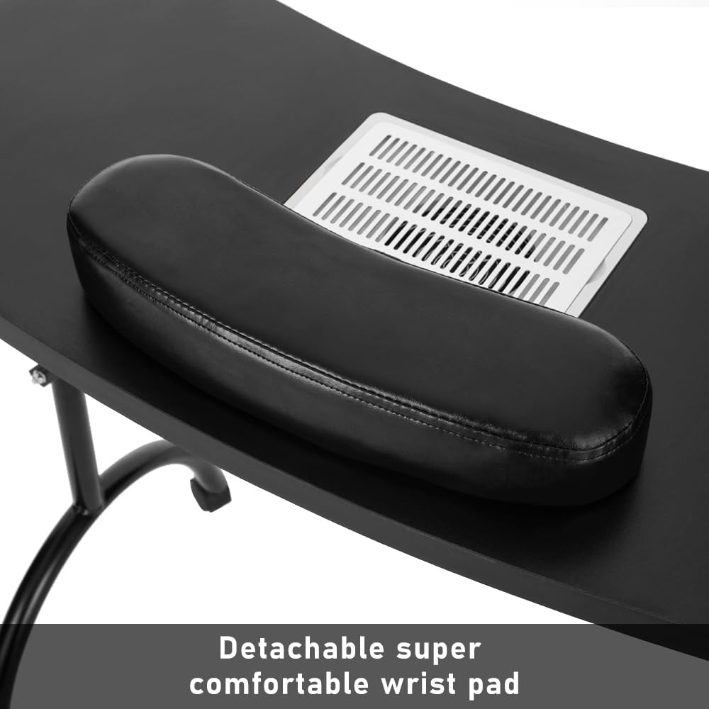 Professional Folding Portable Vented Beauty Manicure Table Nail Desk Salon Spa w