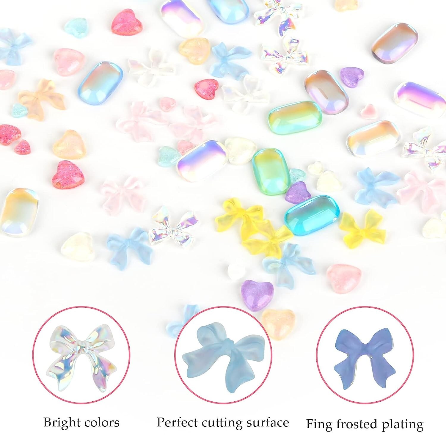 200+ PCS Nail Art Rhinestone Kit, Multi-Shape Nail Rhinestones, Butterfly Drill