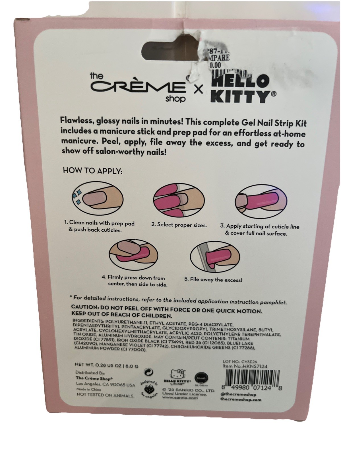 The Creme Shop x Sanrio Hello Kitty Gel Nail Strip Kit 35 PC – Sweetie Sprinkles