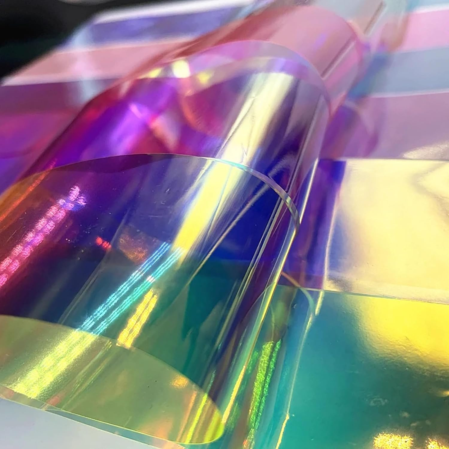 20 Sheets Iridescent Cellophane Nail Foil Glass Broken Sheet Holographic Foils A