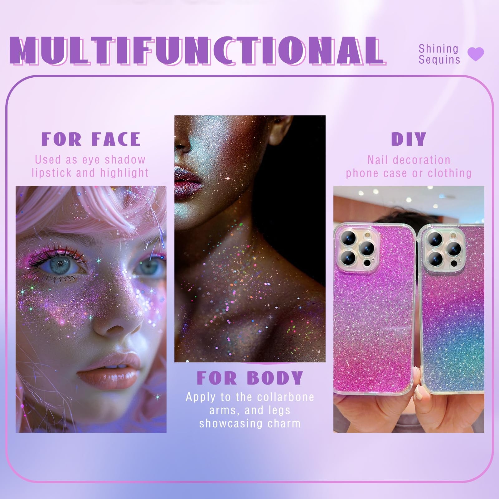 HOSAILY body glitter gel sparkling pink