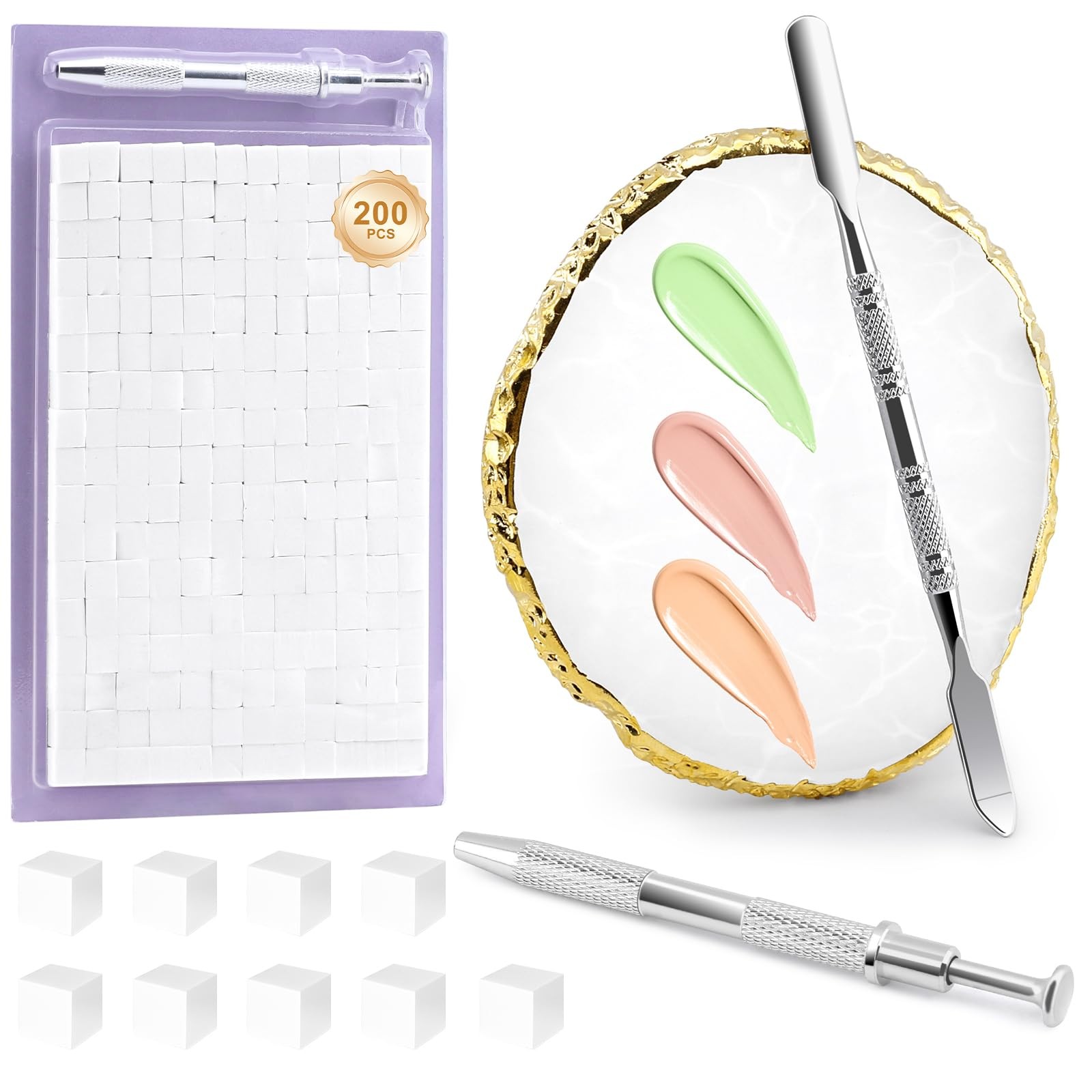 YOOVR 200 Pcs Nail Sponges for Ombre with Art Palette, Set
