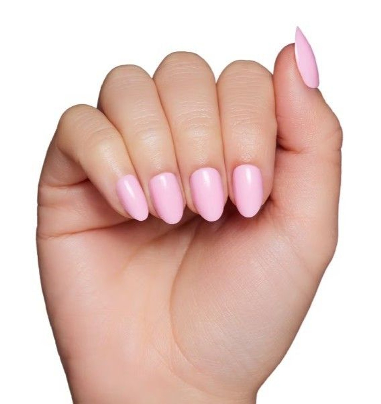 Glamnetic Premium Nails, Think Pink , Solid Opaque, Light Pastel Pink, Short NIB