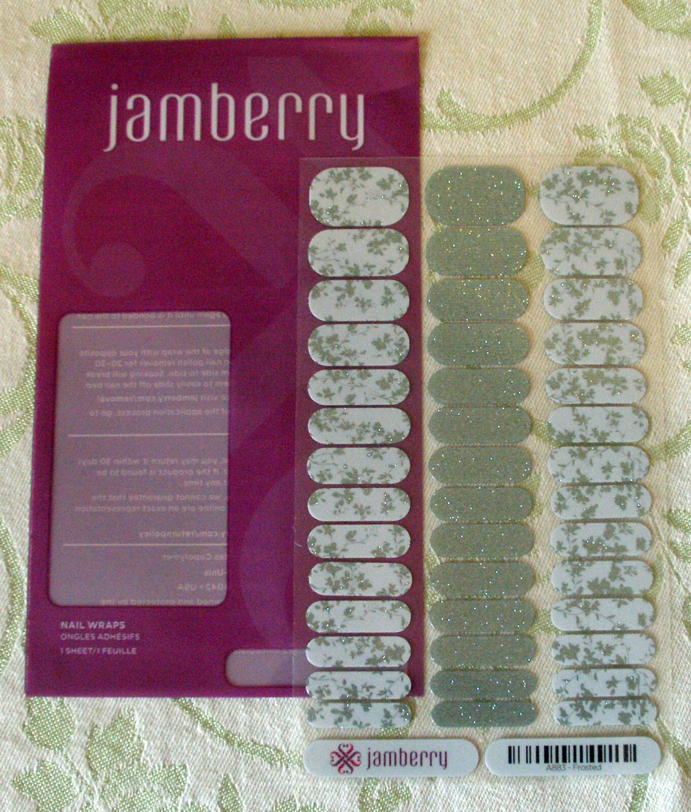 Jamberry Junior Nail Wraps Full Sheet Frosted