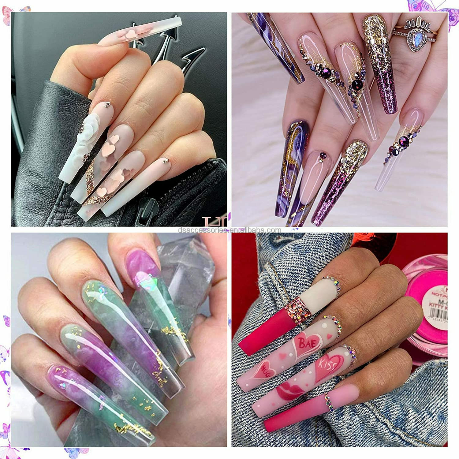100/500/1000 Pcs Flat French Half Cover Artificial Fake False Nail Tips – Jargod