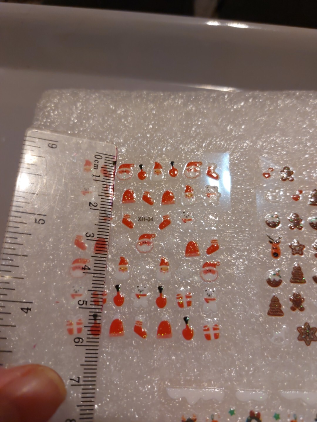 3 X Small Sheets Of Christmas Nail Art Stickers (Dn179) New
