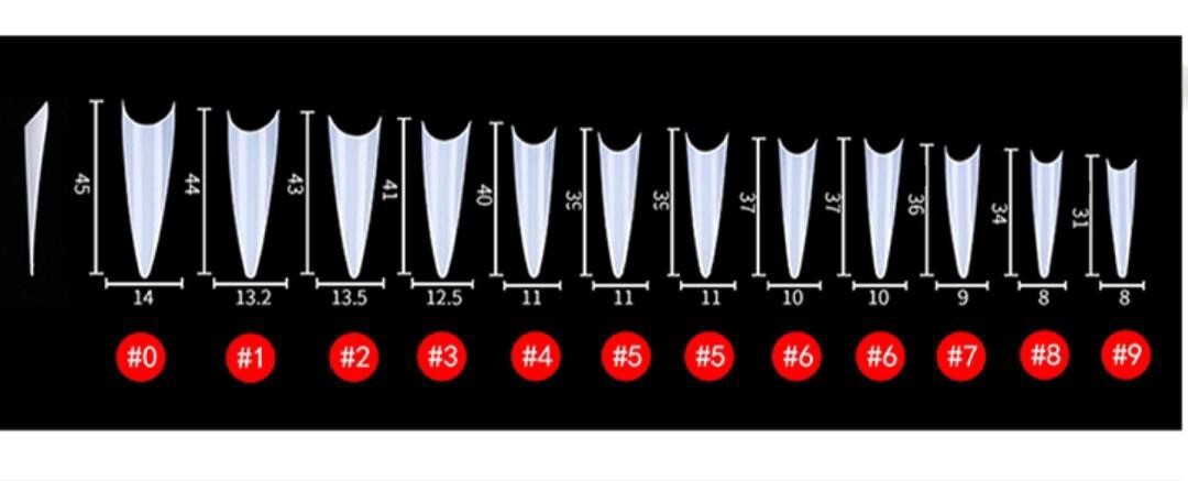 TIPS STILETTO LONG Natural CON 500PC Ultimo 413875