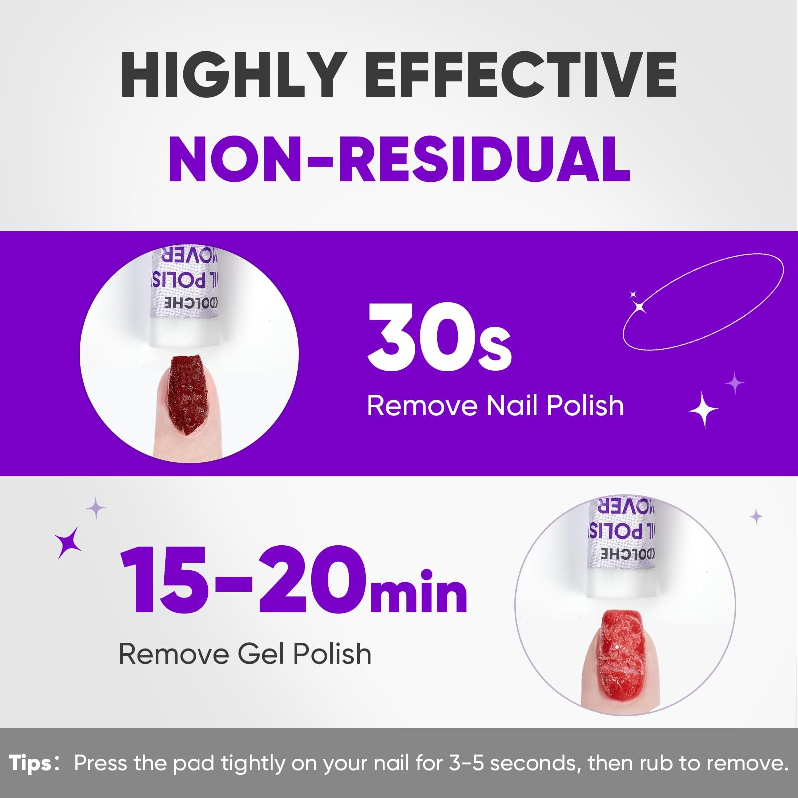 OAKDOLCHE 250 Pack Bulk Acetone Nail Polish Remover Pads, Individually…